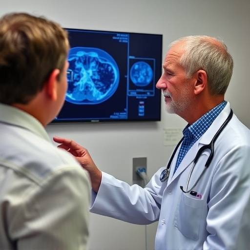 A doctor reviewing a patient's medical scan, highlighting the importance of early disease detection.