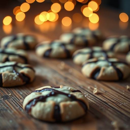 Close-up shot of various cookies arranged on a wooden table, symbolizing digital cookies and online tracking.