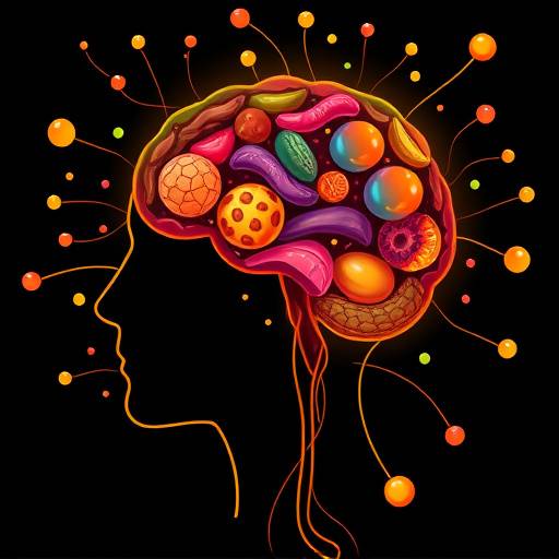 Illustration of a healthy mind with interconnected thoughts and emotions