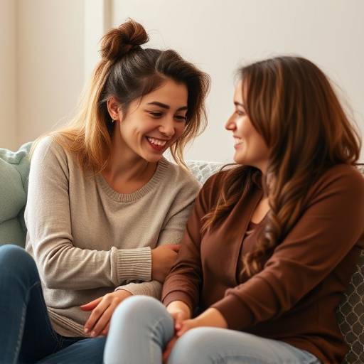 Supportive group of friends offering emotional support to each other